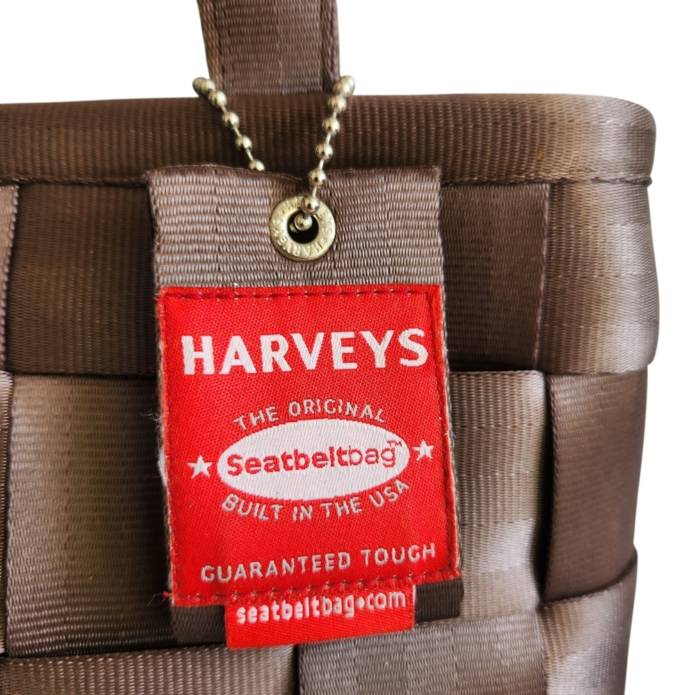 Harveys Seatbelt Bag Mushroom Brown Woven Shoulder Handbag - Picture 3 of 16